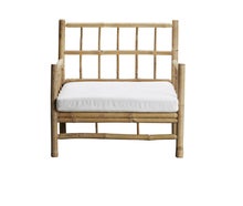 Bambus Lounge Sessel / Stuhl grau
