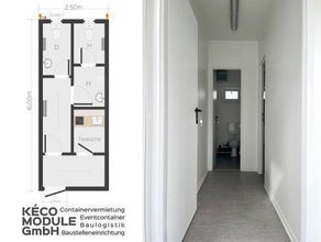 Büroversorger / Küchencontainer/ Bürocontainer mit WC-Damen/ Herren 20 Fuß
