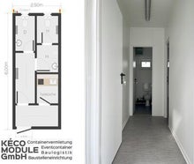 Büroversorger / Küchencontainer/ Bürocontainer mit WC-Damen/ Herren 20 Fuß