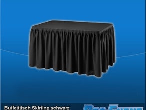 Buffetttisch Skirting schwarz