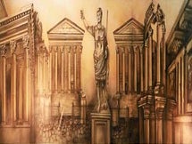 Griechenland Kulisse, Griechisch, Tempel, Säule, Bühnenbild