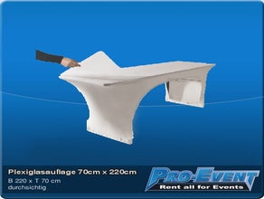Plexiglasauflage 70cm x 220cm