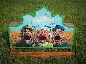 Wurf Spiele - Bauern Maulwerfen, Kinderspiele, Markt Spiele, Jahrmarkt Spiele