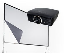 Präsentationsset XL Leinwand und Beamer, Bildwand und Datenprojektor, Videobeamer