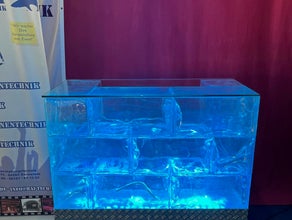 Eisbar aus Acryl mit LED Beleuchtung mieten