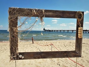 Maritimer Bolderrahmen - Fotorahmen - Hochzeits Foto