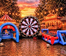 Kombi Angebot Menschenkicker + Torwand + Fußball-Dart mieten
