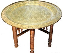 Orientalischer Holztisch, Messingtisch, Tisch, Orient, Wasserpfeife, Tee, Café