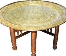 Orientalischer Holztisch, Messingtisch, Tisch, Orient, Wasserpfeife, Tee, Café