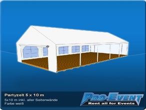 Partyzelt 5 x 10 m
