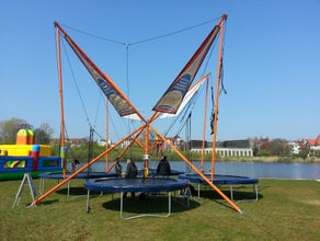 Kombipaket - Trampolin + Hindernisparcours mieten