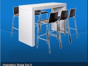 Hightable Skala Set Barhocker und Stehtisch Hochtisch Hocker Stuhl