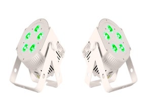 Scheinwerferset IV – 2x LED Scheinwerfer mieten (HEX LED – RGBWA+UV) LED Lichtanlage Lichttechnik Licht Partybeleuchtung Scheinwerfer