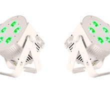 Scheinwerferset IV – 2x LED Scheinwerfer mieten (HEX LED – RGBWA+UV) LED Lichtanlage Lichttechnik Licht Partybeleuchtung Scheinwerfer