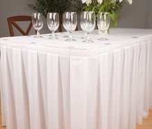 Skirting / Tischvorhang / Buffettischvorhang - weiß 73x410 cm