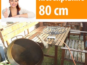 Riesenpfanne 80 cm ! inklusive ! 24 KW Brenner