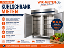 Gastro Kühlschrank oder Gefrierschrank - GN 2/1 - 1400 Liter - Edelstahl - 2 Türen bis 43°C Umgebungstemperatur