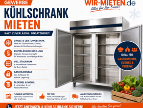 Gastro Kühlschrank oder Gefrierschrank - GN 2/1 - 1400 Liter - Edelstahl - 2 Türen bis 43°C Umgebungstemperatur