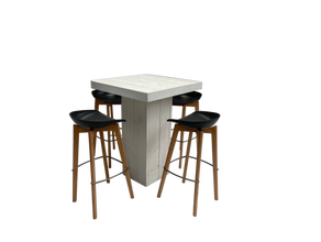 Woodlounge Stehtischset Keeve schwarz flach 4P. mieten – Stehtisch, Bistrotisch, Hochtisch