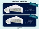 Festzelt Partyzelt 6x12m & 5x10m | Faltpavillon 6x3m mieten - Galerie - Bild 1