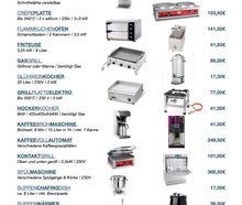 Glühweinkocher // Flammkuchenofen // Crepe // Kaffeevollautomat // Waffeleisen // Chafing Dish // Crepes Eisen // Grill