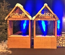 Weihnachtsmarkthütte, Weihnachten, Alpenhütte, Berghütte, Winter