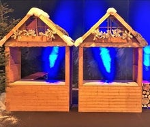 Weihnachtsmarkthütte, Weihnachten, Alpenhütte, Berghütte, Winter