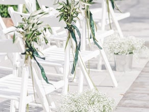Klappstühle mieten in weiß Hochzeit Party Event Wedding freie Trauung