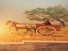 Spanische Pferdewagen Kulisse, Pferd, Kutsche
