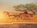 Spanische Pferdewagen Kulisse, Pferd, Kutsche