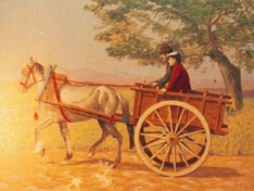Spanische Pferdewagen Kulisse, Pferd, Kutsche