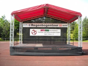 Bühne mit Sattel Dach 6x4 - 24m² für Stadtfest, Events, Festivals, Konzert