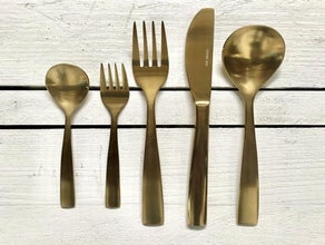 Kuchengabel (gold) goldenes Besteck