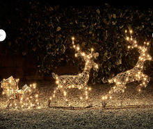 Rentiere mit Schlitten // Winterdeko // Weihnachtsdeko