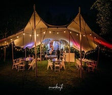 Stretchzelt, Tipi Zelt, Partyzelt, Zeltmembran 10 x 15 m sand - 150 qm - Tentickle, Flexzelt