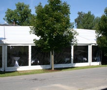 Partyzelt - Festzelt 6m x 15m weiß mit 50% Sprossenfenster