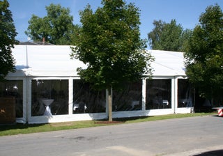 Partyzelt - Festzelt 6m x 15m weiß mit 50% Sprossenfenster