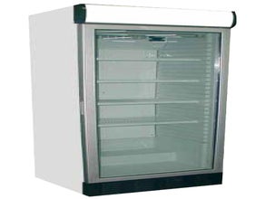 Glaskühlschrank mit dem Außenmaß 590x620x1920 mm