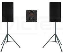 Lautsprecher Musikanlage Beschallungsanlage Partyanlage Boxen Mischpult 2x RCF Art 912 aktiv