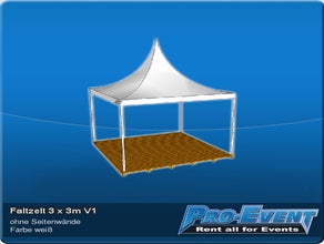 Faltzelt 3 x 3m V1