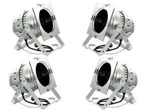 Scheinwerferset V – 4x PAR 64 Halogen Scheinwerfer mieten (500 Watt je Scheinwerfer) Halogen Lichtanlage Lichttechnik Licht Partybeleuchtung Scheinwerfer