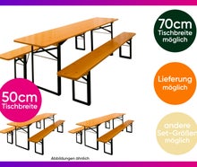 3x Bierzeltgarnitur PRO 50 cm | 70 cm | Kinderbierzeltgarnituren