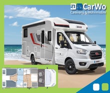 Wohnmobil über 7m mit Einzellängsbetten + Hubbett über Sitzgruppe - T3