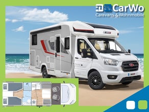 Wohnmobil Einzelbetten umbaubar zu einem großen Doppelbett und mit Hubbett - T3
