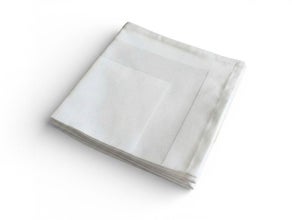 Stoffserviette mieten – Weiß oder Creme (50 x 50 cm) – Gastro-Qualität