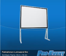 Faltrahmen Leinwand 3m