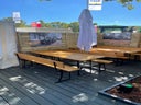 Festzeltgarnitur mit Rückenlehne großer Tisch 80cm schwarze Gestell Bierzeltgarnitur Festgarnitur Bierbank - Galerie - Bild 1