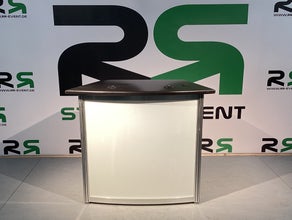Rednerpult – Plexi-Front, LED-Hintergrund, per Fernbedienung.