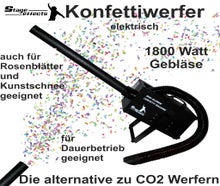 Konfettiwerfer 1800 Watt - Kanone -  Aspirator