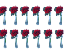 rote Rose 12er Set mieten – Miettisch, Eventtisch, Veranstaltungstisch, Partytisch, Tischzubehör
